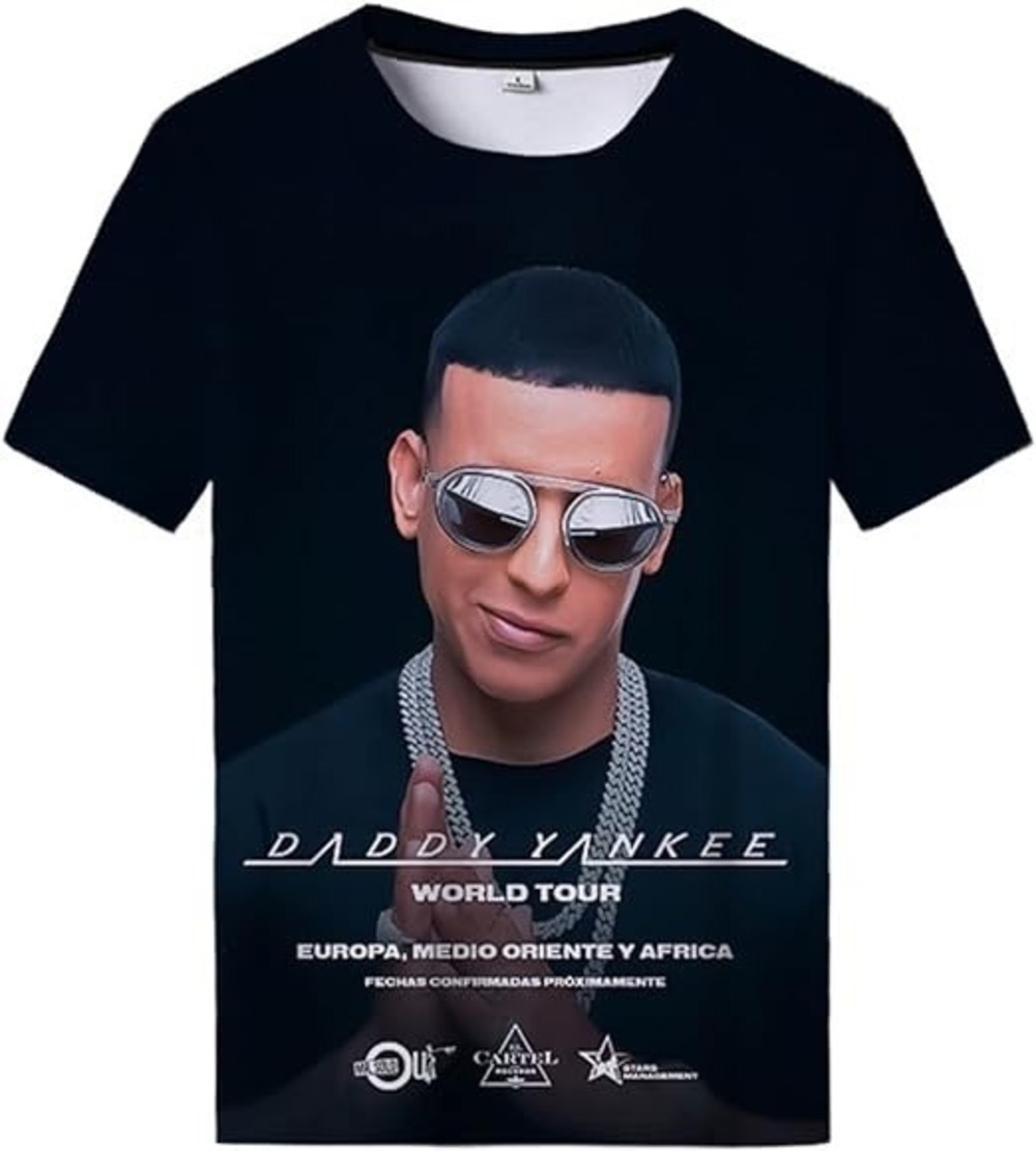 OUHZNUX Rapper Daddy Yankee 3D Printed T-Shirt Hip Hop